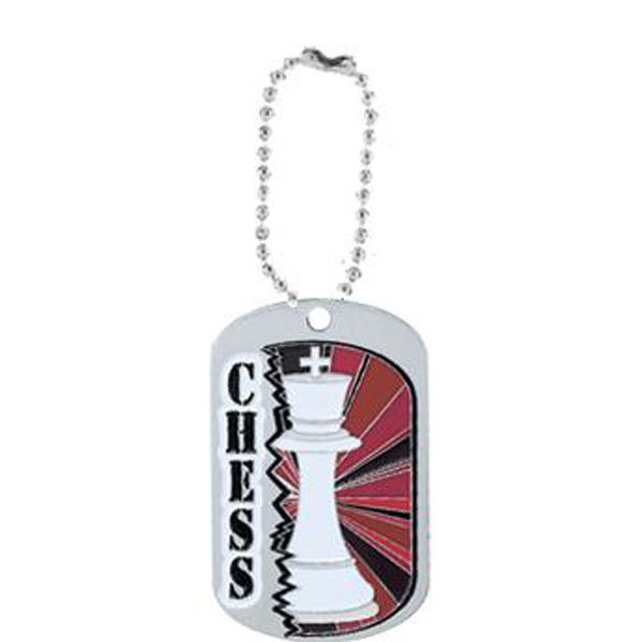 Chess Dog Tag – Aluminum with 30" Chain and Colorful Design