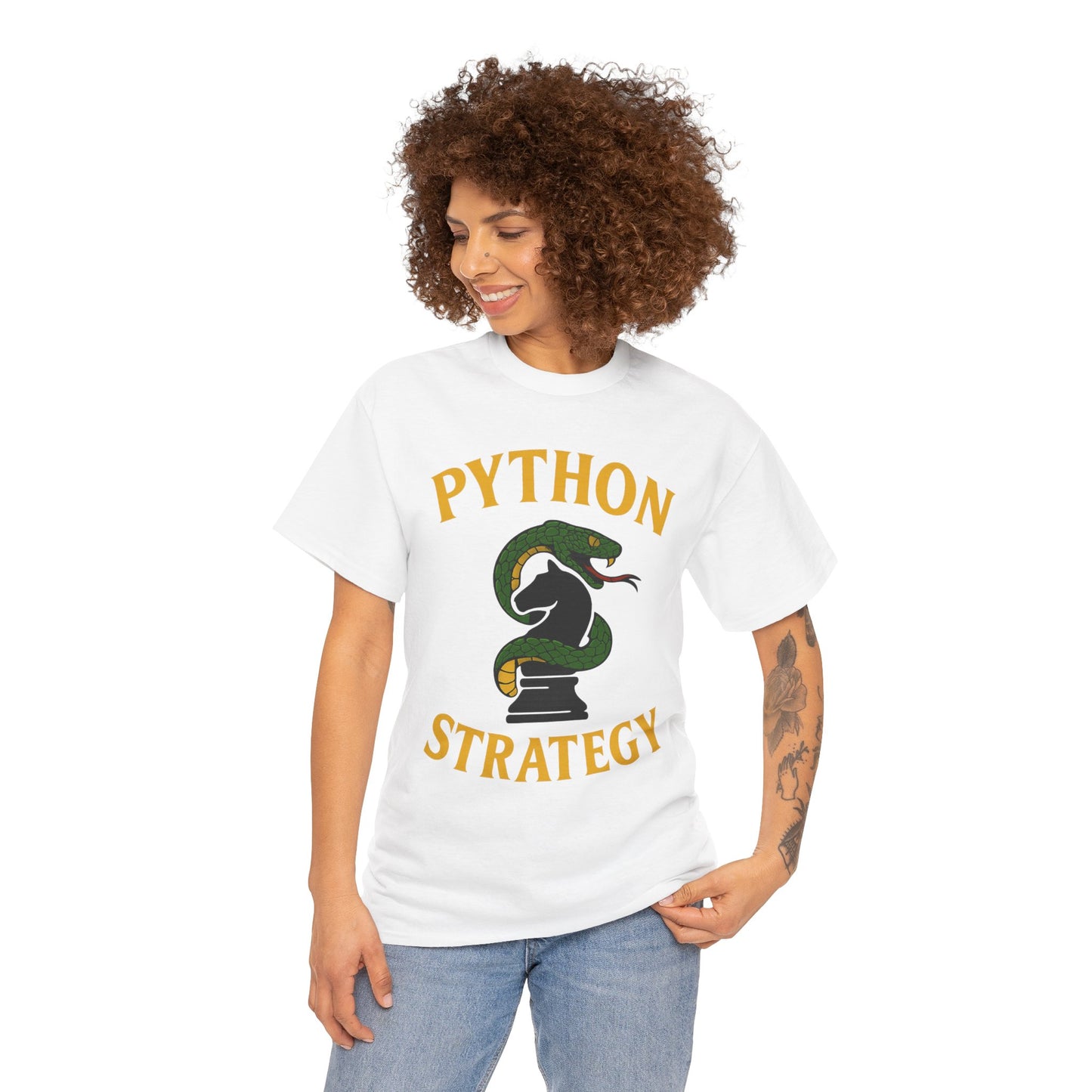 πβ Python Strategy Tee β Strike & Checkmate | Unisex Heavy Cotton Tee