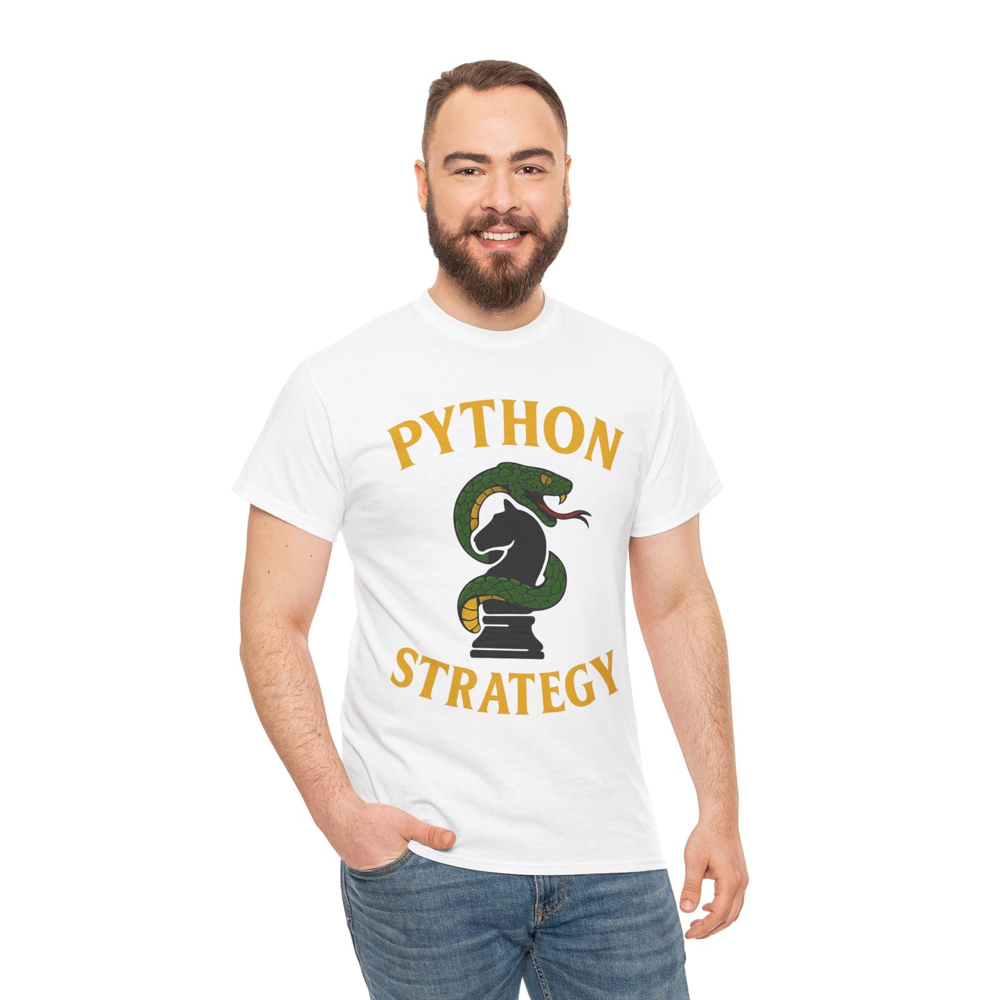 πβ Python Strategy Tee β Strike & Checkmate | Unisex Heavy Cotton Tee