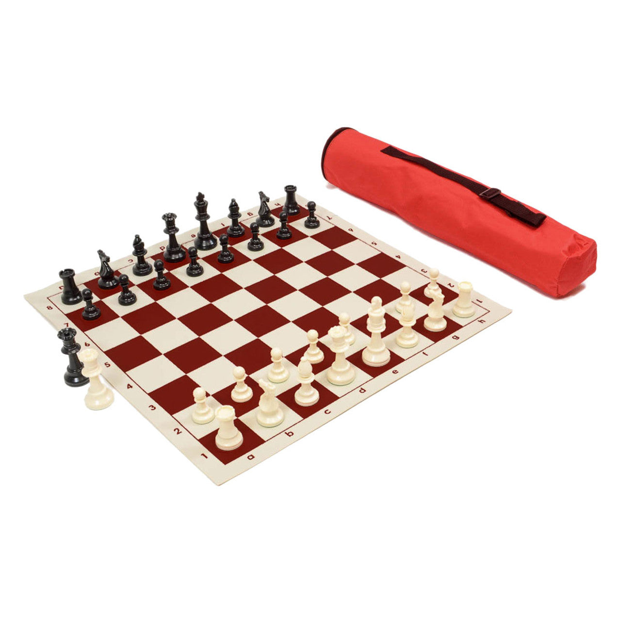 Archer Chess Set Combo – Archer Bag with Vinyl Board & Basic Club Pieces (Choose Your Color)
