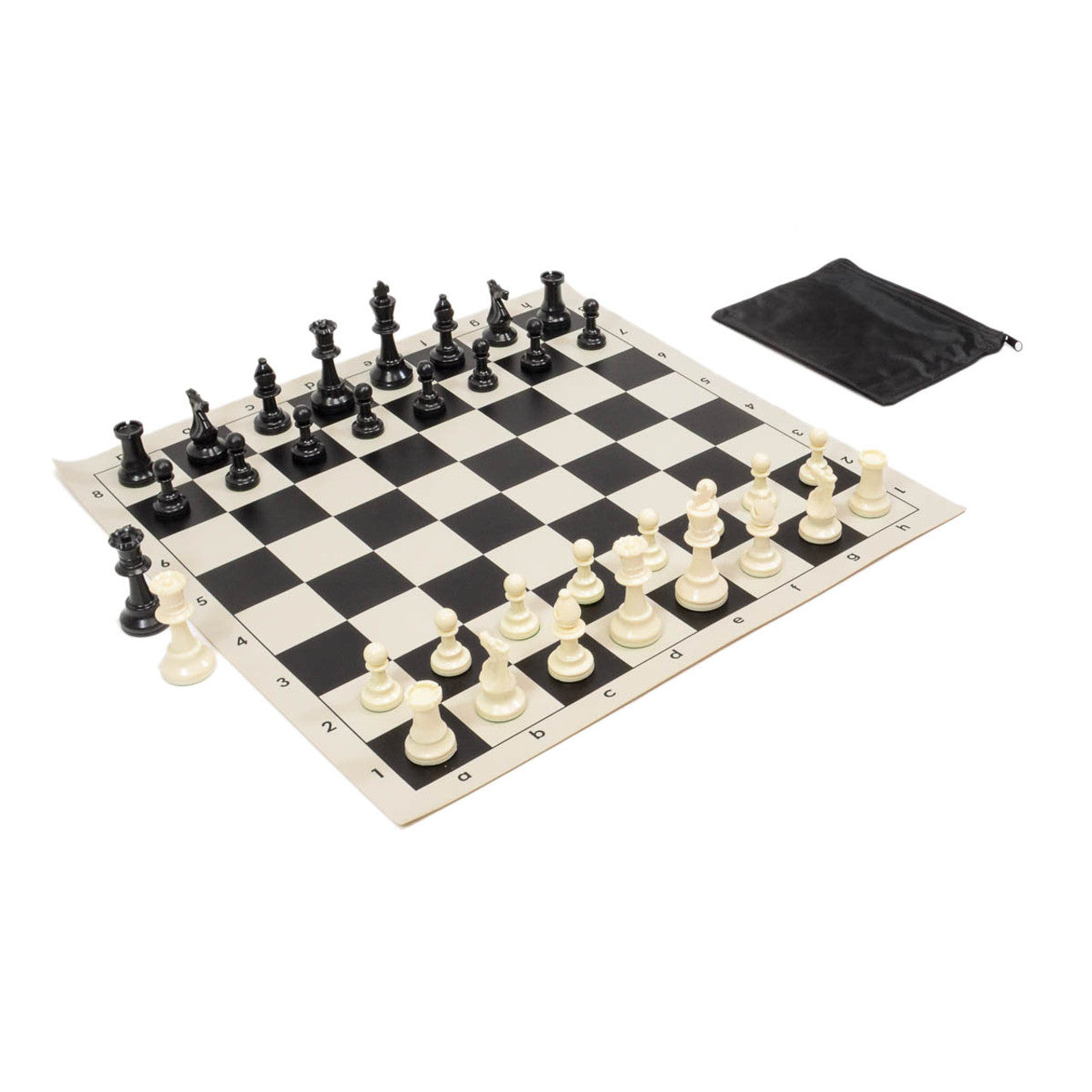 Basic Club Chess Set Combo – Perfect Fit Bag with Vinyl Board & Basic Club Pieces (Choose Your Color)
