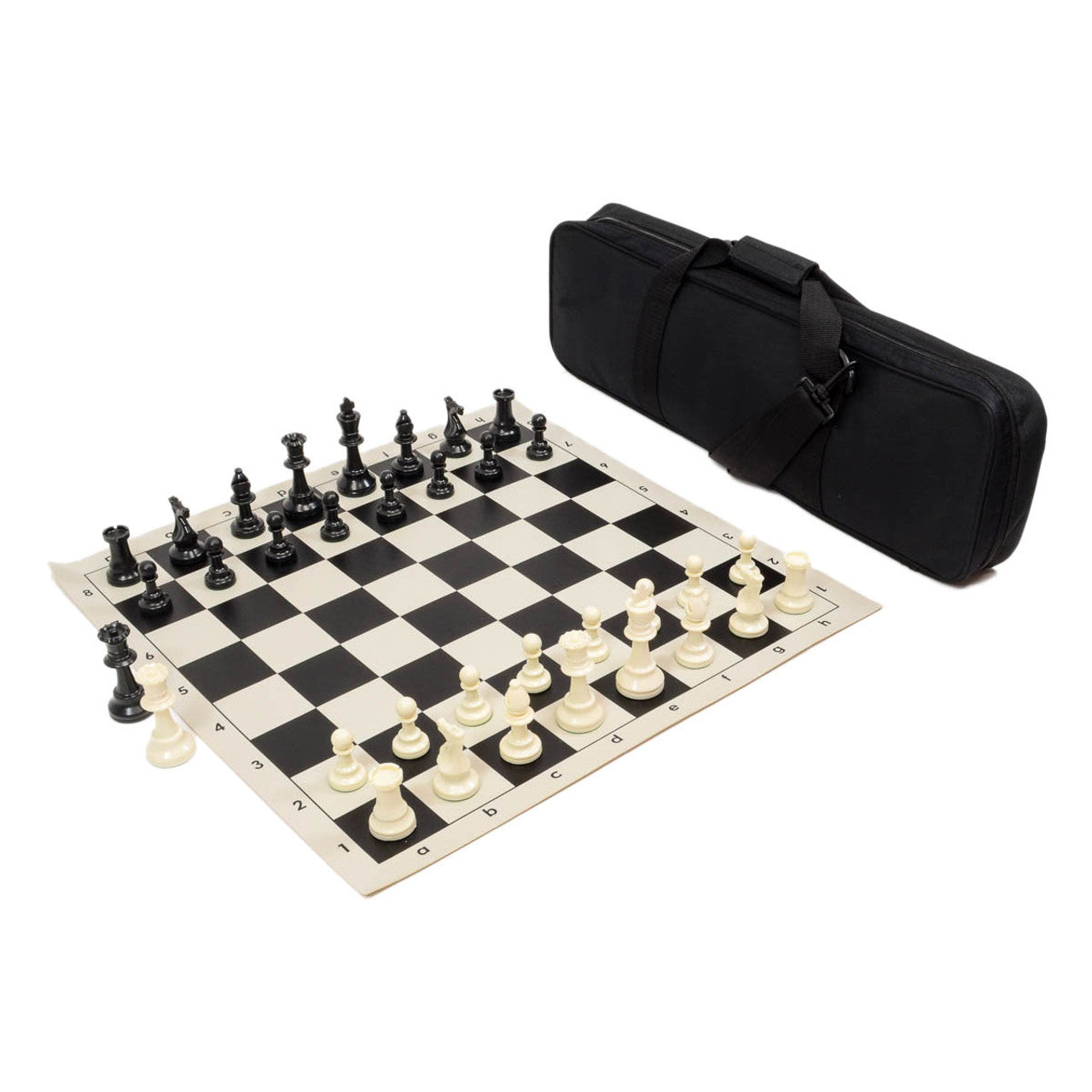 Heavy Tournament Chess Set Combo – Heavy Pieces, Tournament Bag, and Vinyl Board (Choose Your Color)