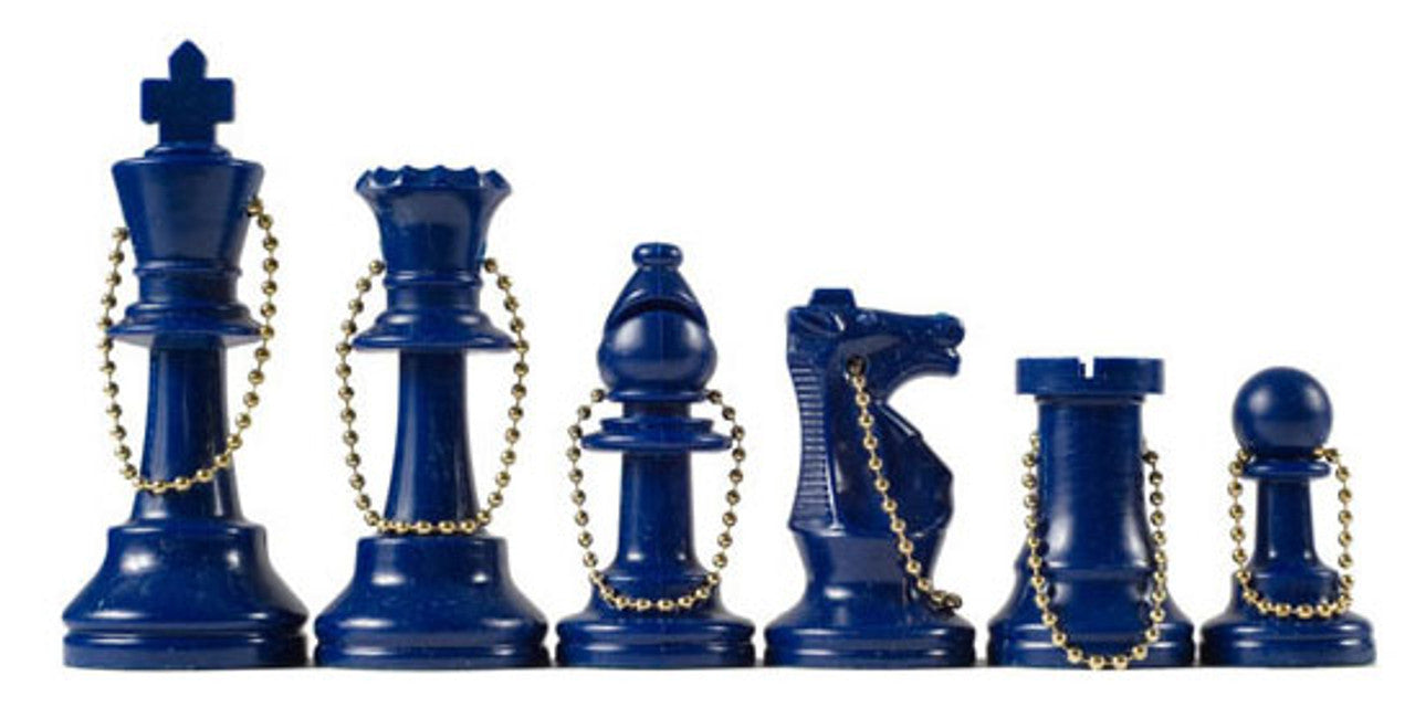 Chess Piece Keychain Set – 17 Pieces with Extra Queen and 4" Chain