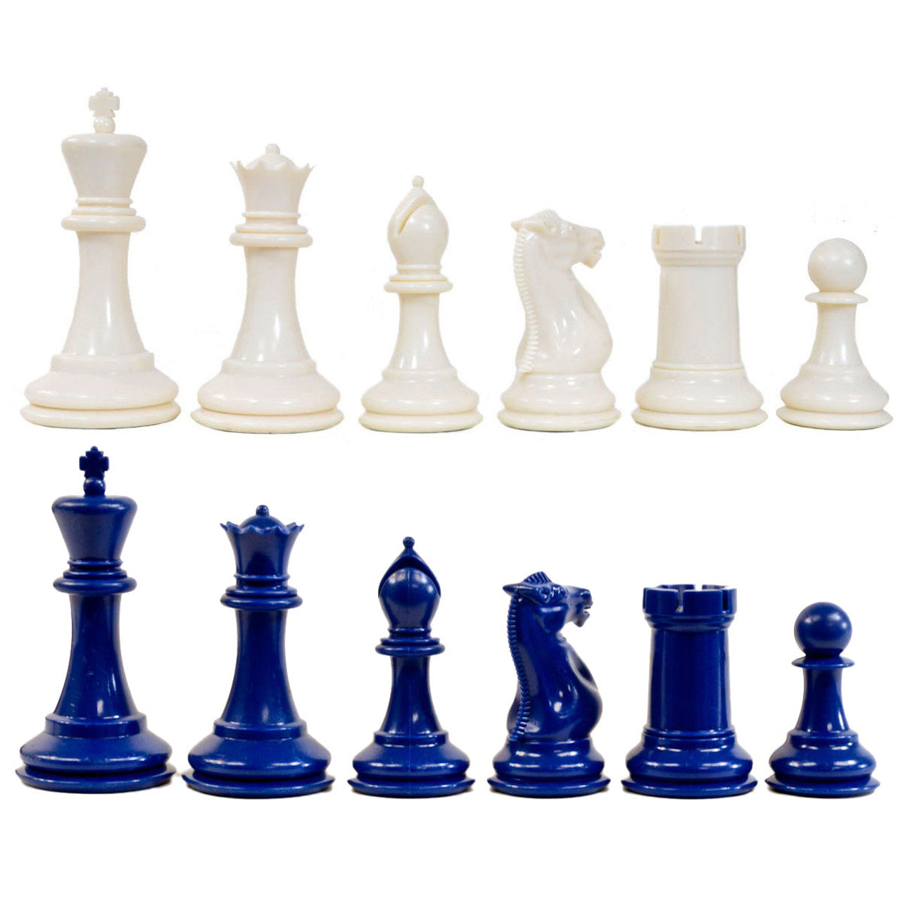 Traditional Staunton Chess Pieces – Weighted Plastic (Choose Your Color)