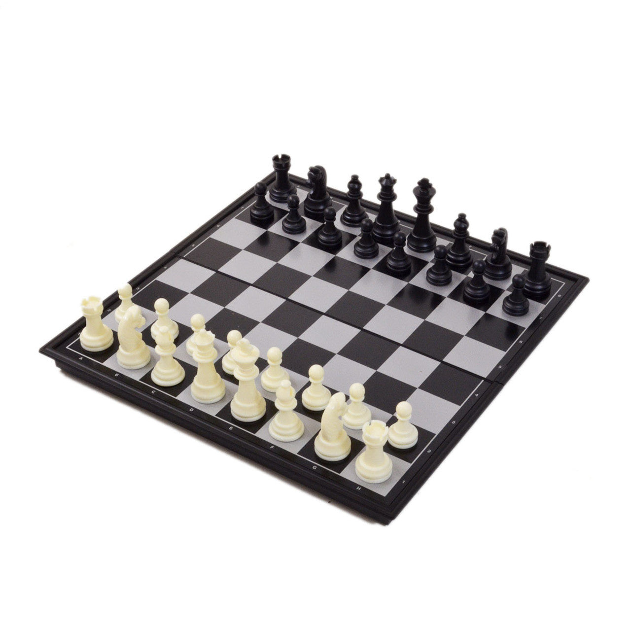 14" Travel Magnetic Chess Set – Includes Checkers with Snap Closure
