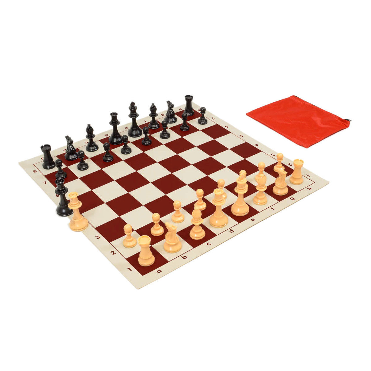 Quality Club Chess Set Combo – Perfect Fit Bag with Vinyl Board (Choose Your Color)