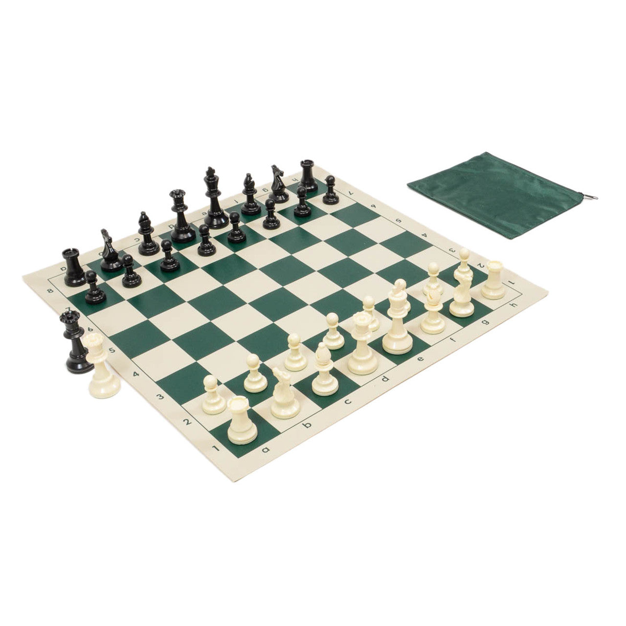 Basic Club Chess Set Combo – Perfect Fit Bag with Vinyl Board & Basic Club Pieces (Choose Your Color)