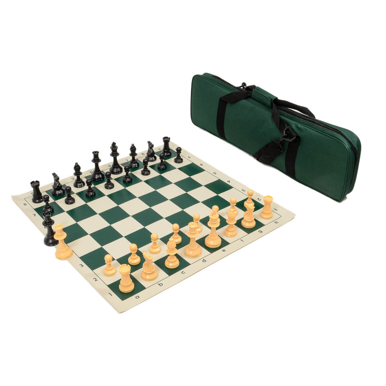 Quality Tournament Chess Set Combo – Carry-All with Vinyl Board (Choose Your Color)