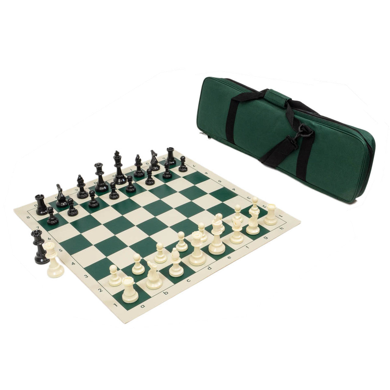 Heavy Tournament Chess Set Combo – Heavy Pieces, Tournament Bag, and Vinyl Board (Choose Your Color)