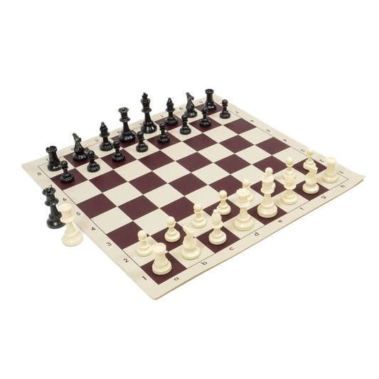 Heavy Tournament Chess Combo Set – Vinyl Board & Pieces (Choose Your Color)