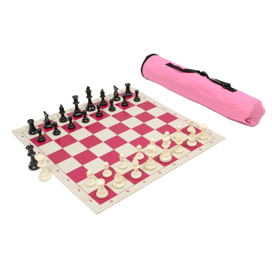 Archer Chess Set Combo – Archer Bag with Vinyl Board & Basic Club Pieces (Choose Your Color)