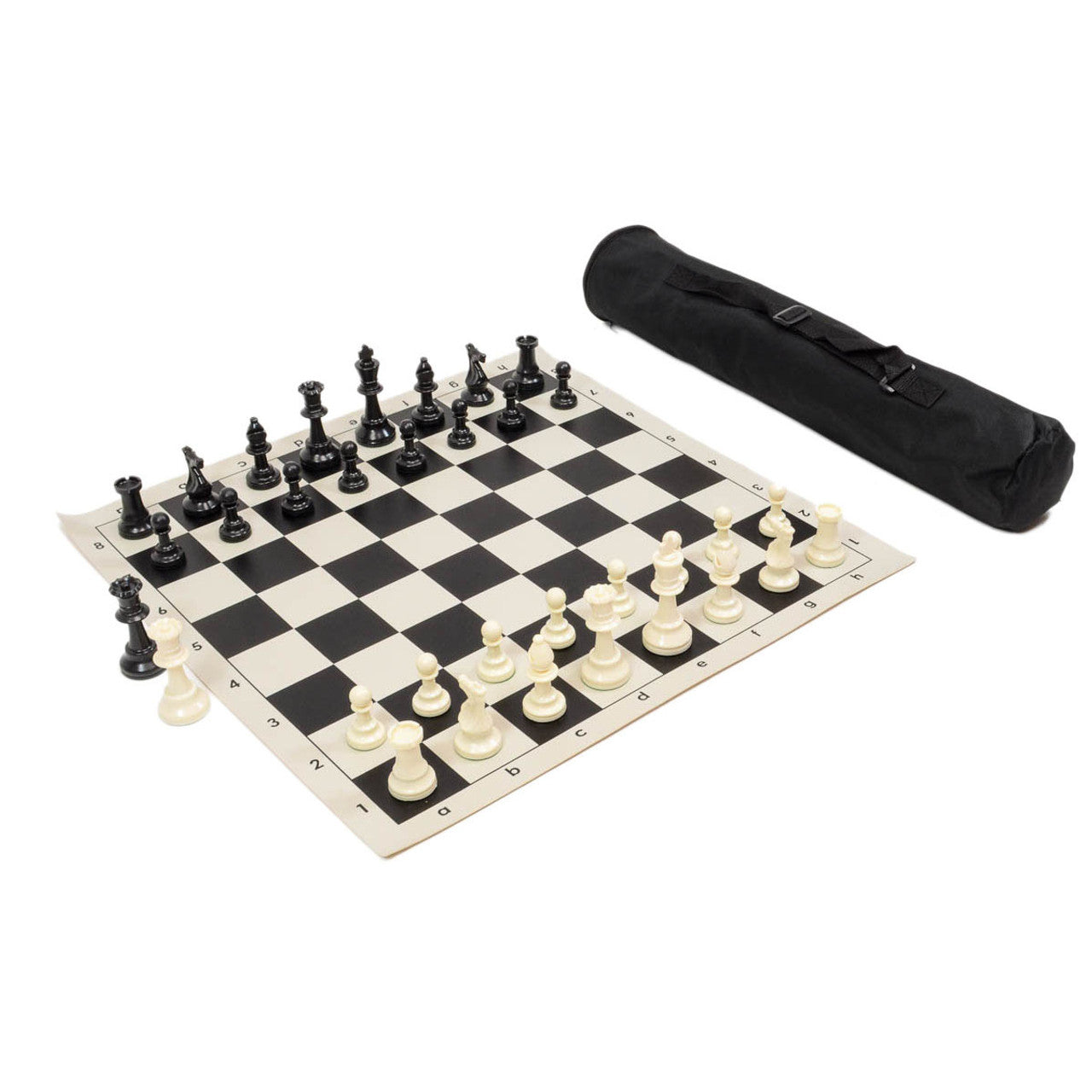 Archer Chess Set Combo – Archer Bag with Vinyl Board & Basic Club Pieces (Choose Your Color)