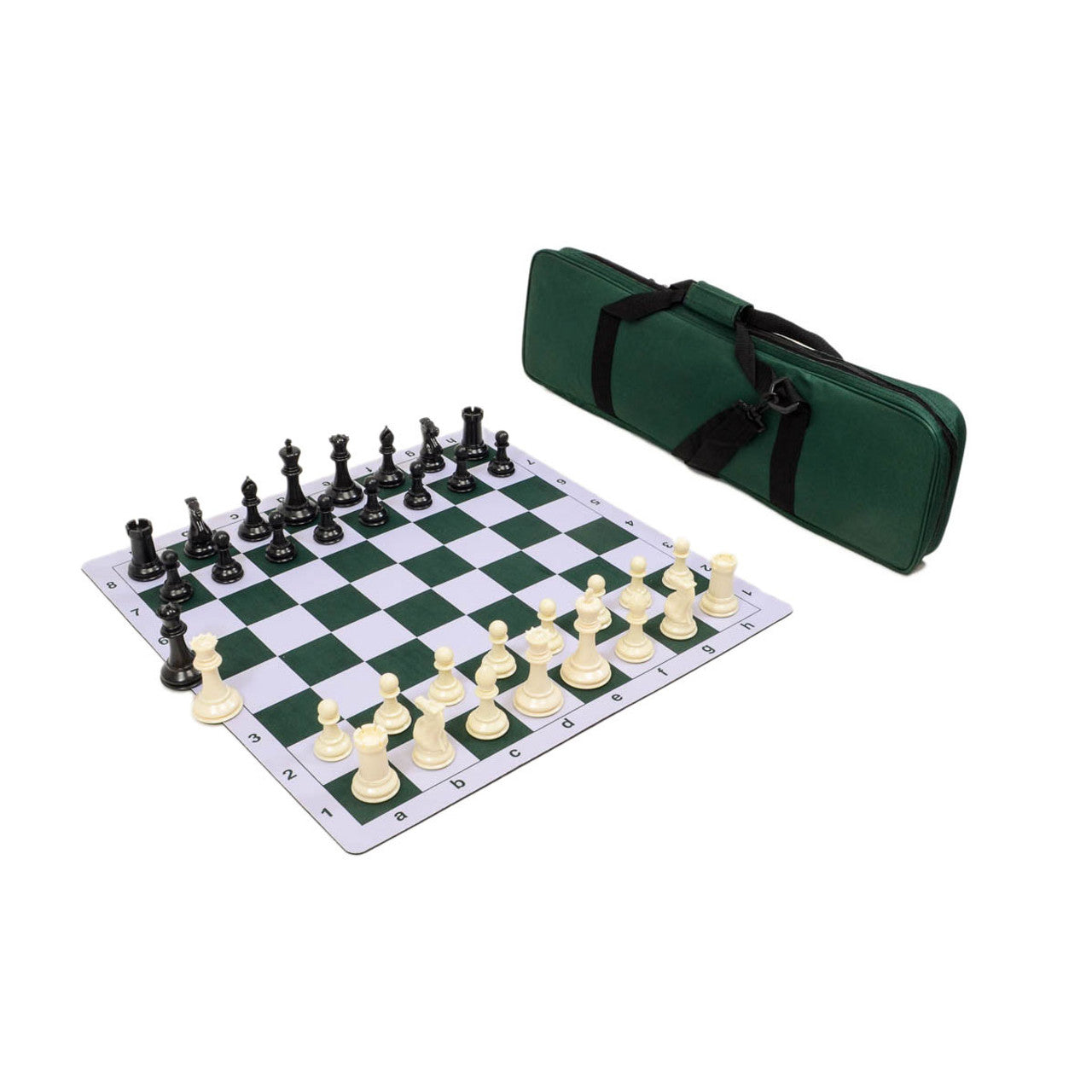 Traditional Staunton Combo Set – Tournament Bag, Chess Pieces, and Board (Choose Your Color)