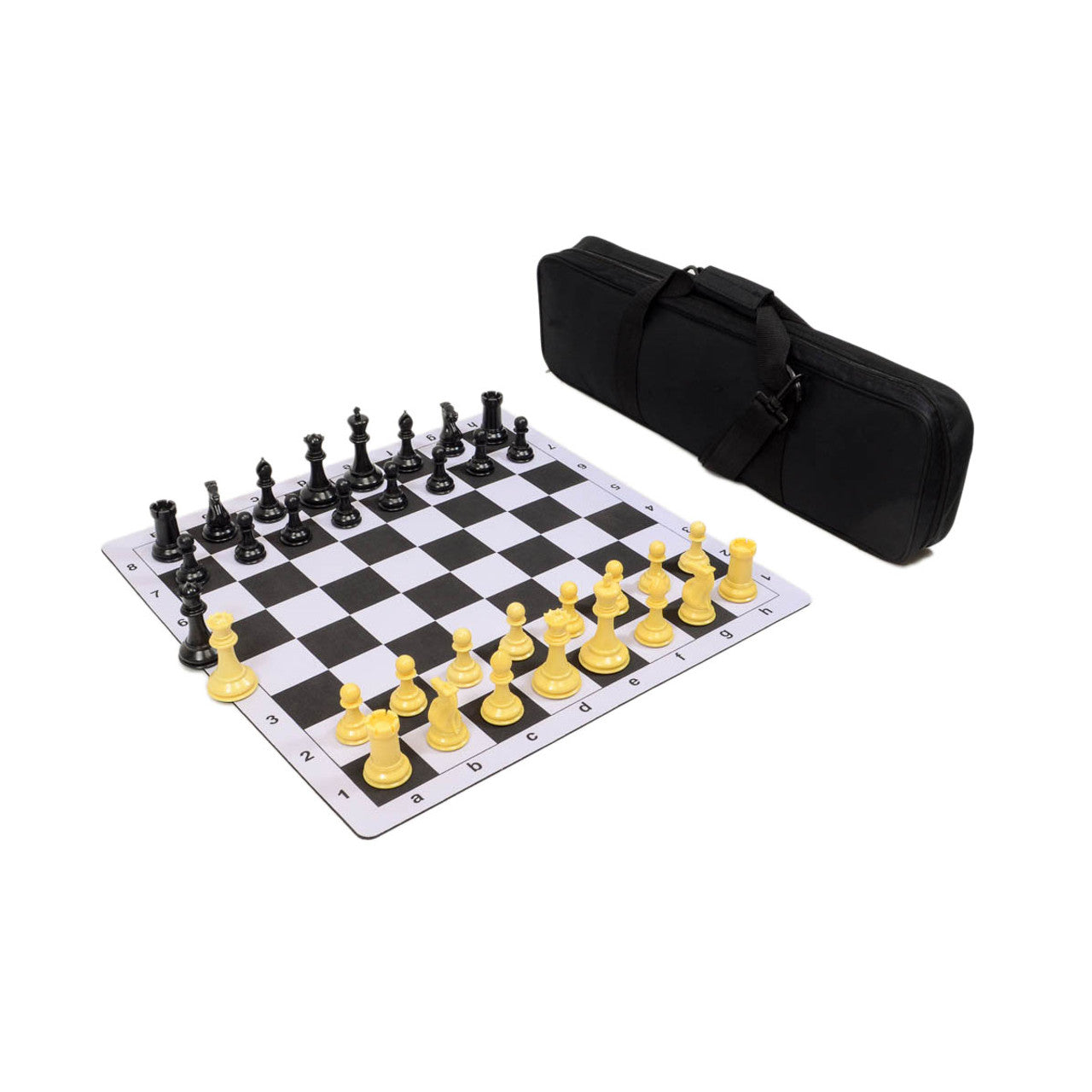 Traditional Staunton Combo Set – Tournament Bag, Chess Pieces, and Board (Choose Your Color)