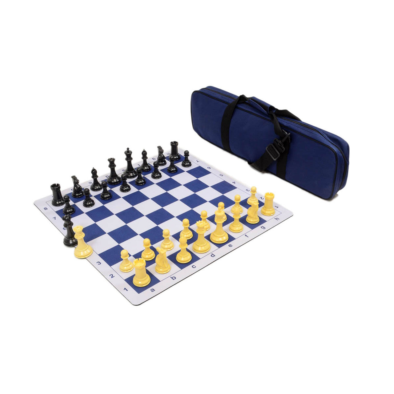 Traditional Staunton Combo Set – Tournament Bag, Chess Pieces, and Board (Choose Your Color)