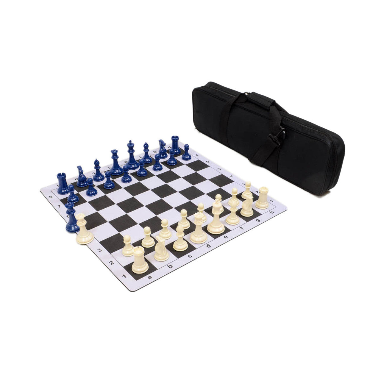 Traditional Staunton Combo Set – Tournament Bag, Chess Pieces, and Board (Choose Your Color)