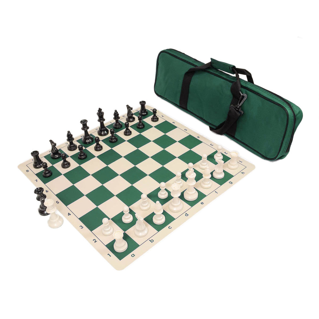 Silicone Tournament Chess Combo – Heavy Pieces, Silicone Board, and Tournament Bag (Choose Your Color)