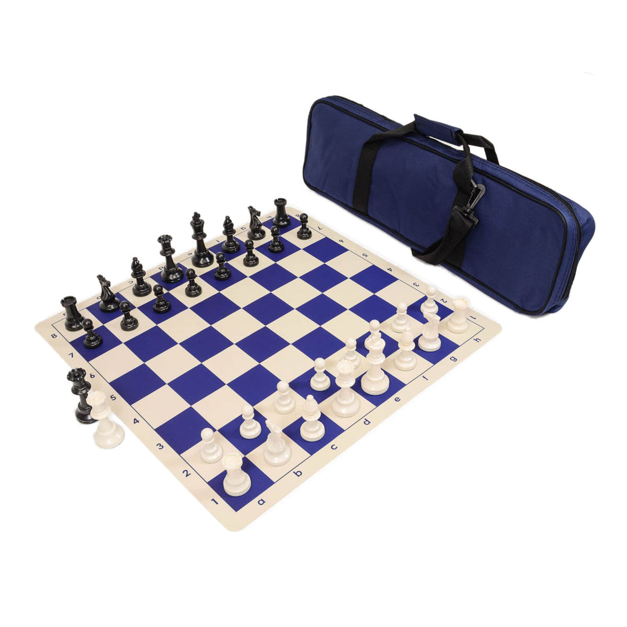 Silicone Tournament Chess Combo – Heavy Pieces, Silicone Board, and Tournament Bag (Choose Your Color)