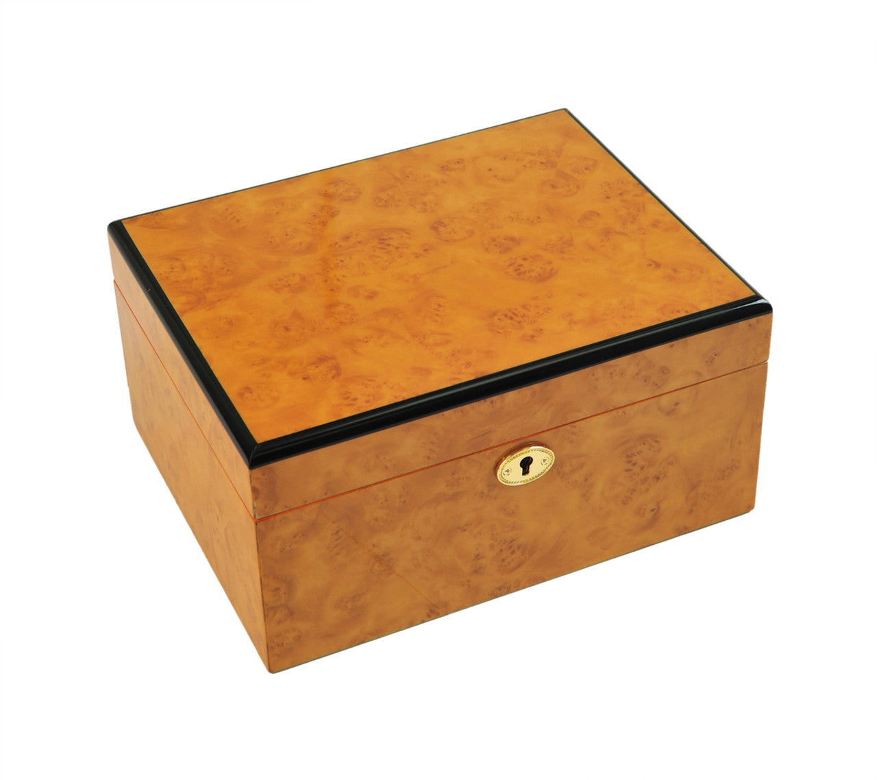 Burlwood Pattern Chess Storage Box – 4″ King Capacity