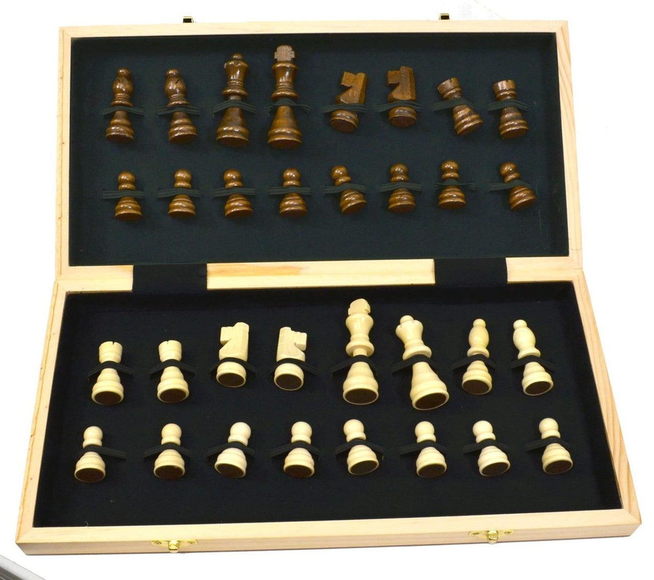 Heritage 15" Wooden Folding Chess Set – Built-In Storage