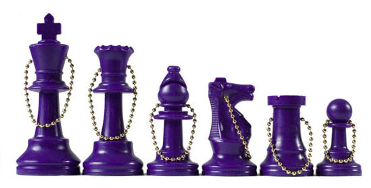 Chess Piece Keychain Set – 17 Pieces with Extra Queen and 4" Chain